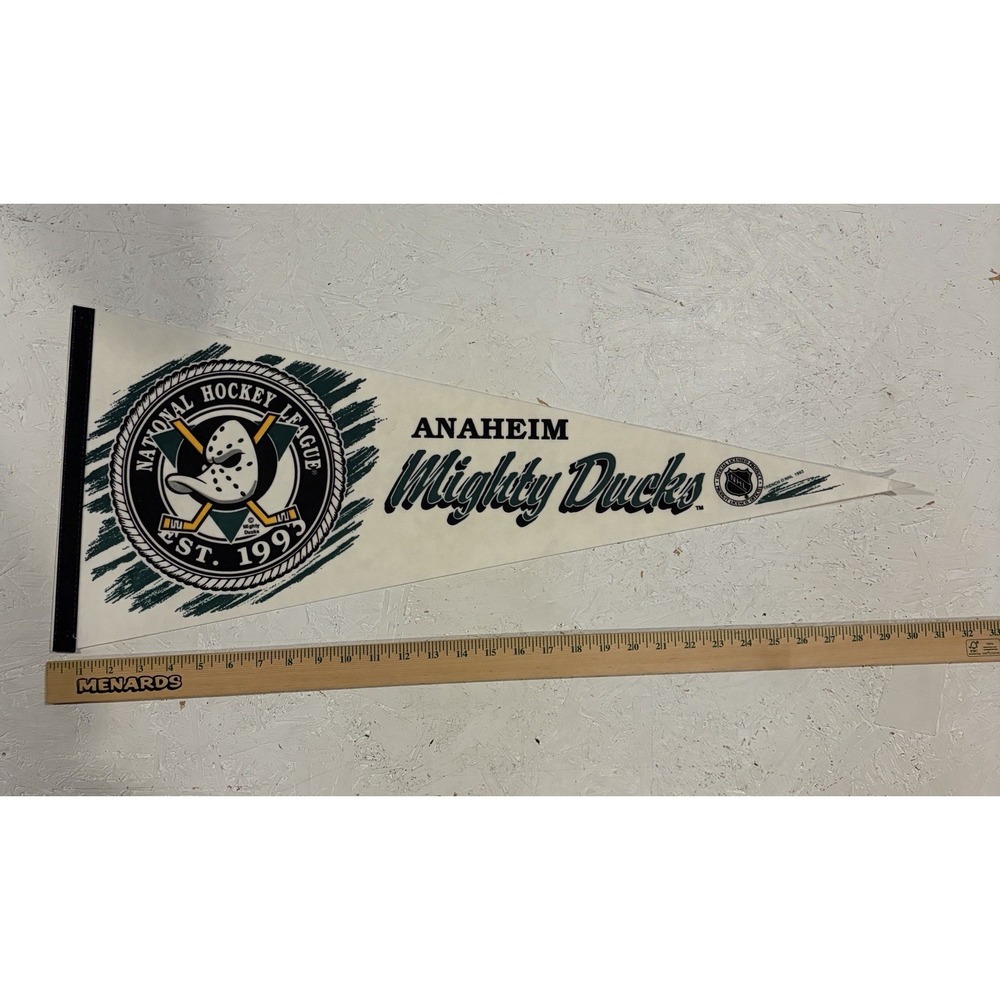 NHL Anaheim Mighty Ducks Vintage EST.1993 Team Logo Hockey Felt Licensed Pennant